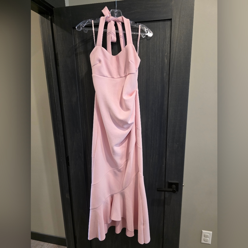 Elegant Pink Sleeveless Dress
